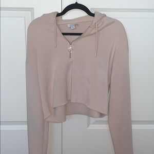 cropped quarter zip